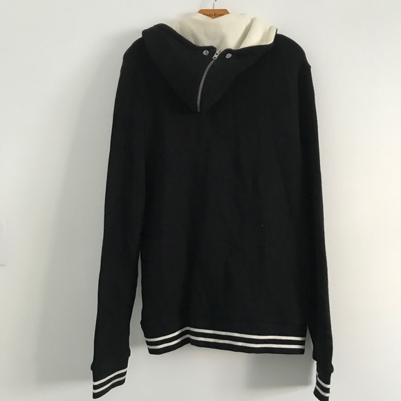 The Kooples SPORT Black Jacket Snap Button Zip Hood Mens XL - Picture 9 of 12